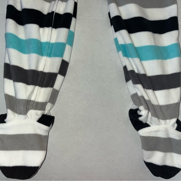 Carter’s Simple Joy 3T Striped Blue Gray Blue 1 Piece Winter Cute Winter Moose - Picture 8 of 10